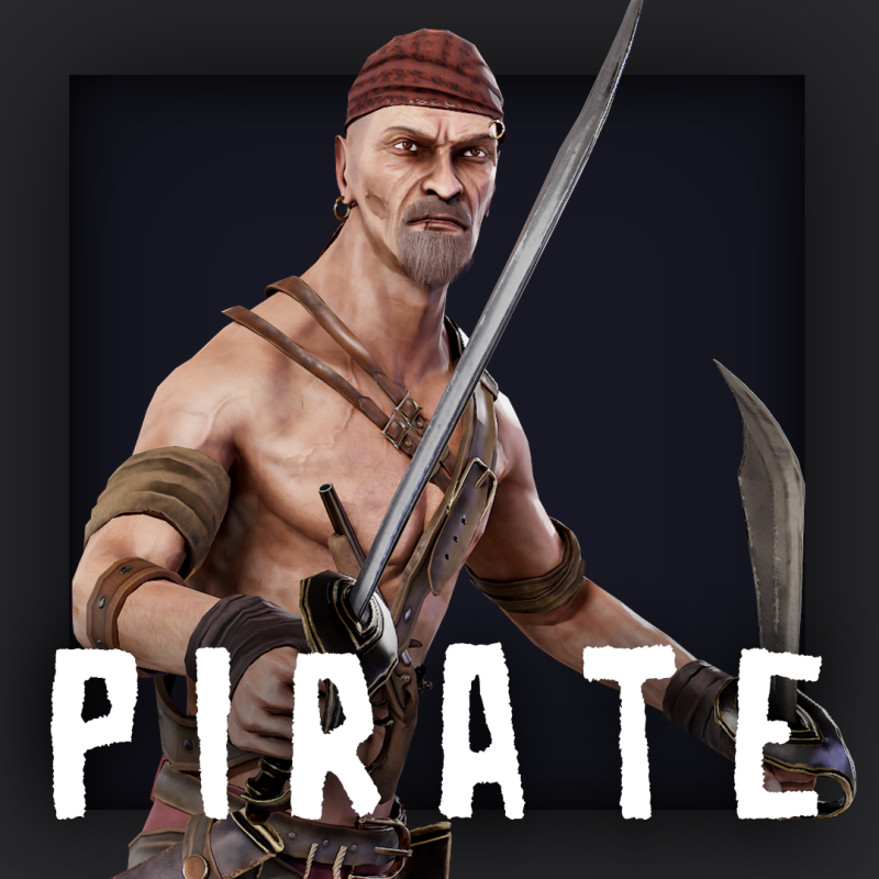 Pirate 2 3D Модель .c4d .max .obj .3ds .fbx .stl .blend 