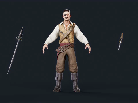 Pirate 3 3D Model
