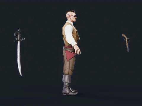 Pirate 3 3D Model