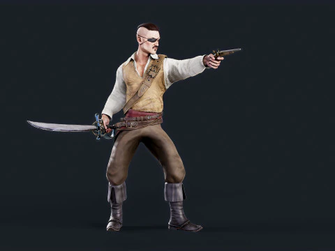 Pirate 3 3D Model