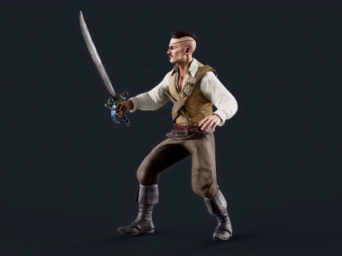 Pirate 3 3D Model