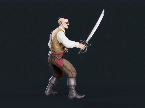 Pirate 3 3D Model