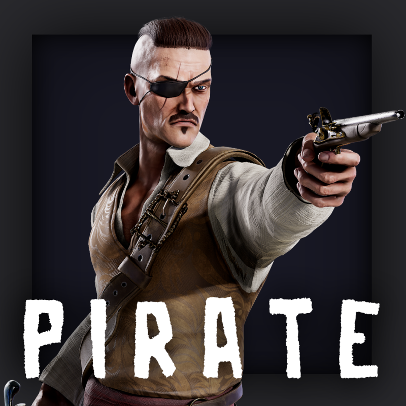 Pirate 3 3D Модель .c4d .max .obj .3ds .fbx .stl .blend 