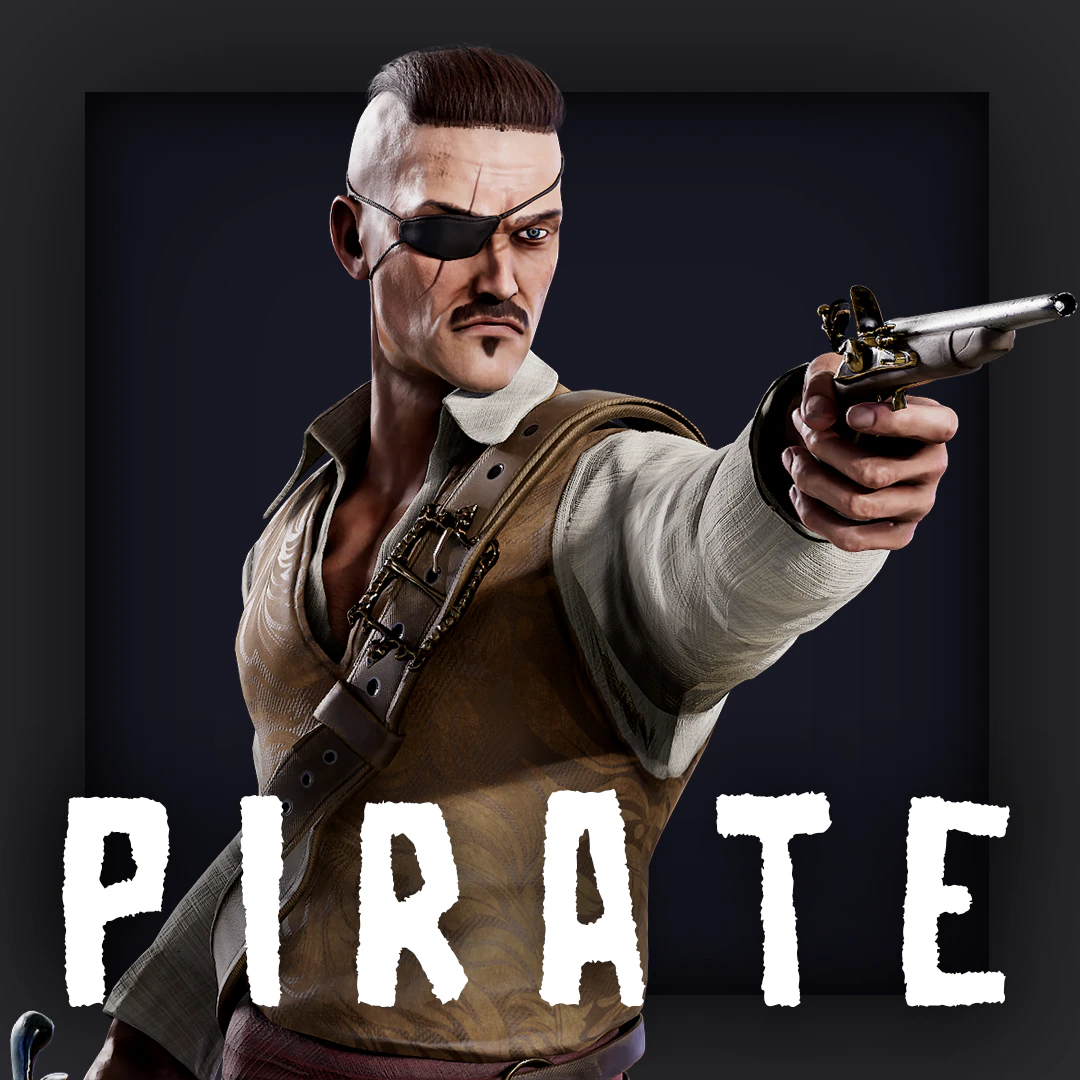 Pirate 3 3D Model .c4d .max .obj .3ds .fbx .stl .blend 