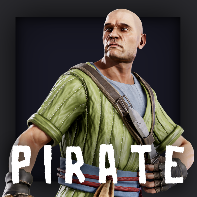 Pirate 4 Model 3D .c4d .max .obj .3ds .fbx .stl .blend 