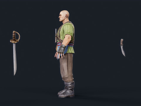 Pirate 4 Model 3D