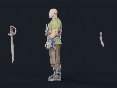Pirate 4 Model 3D