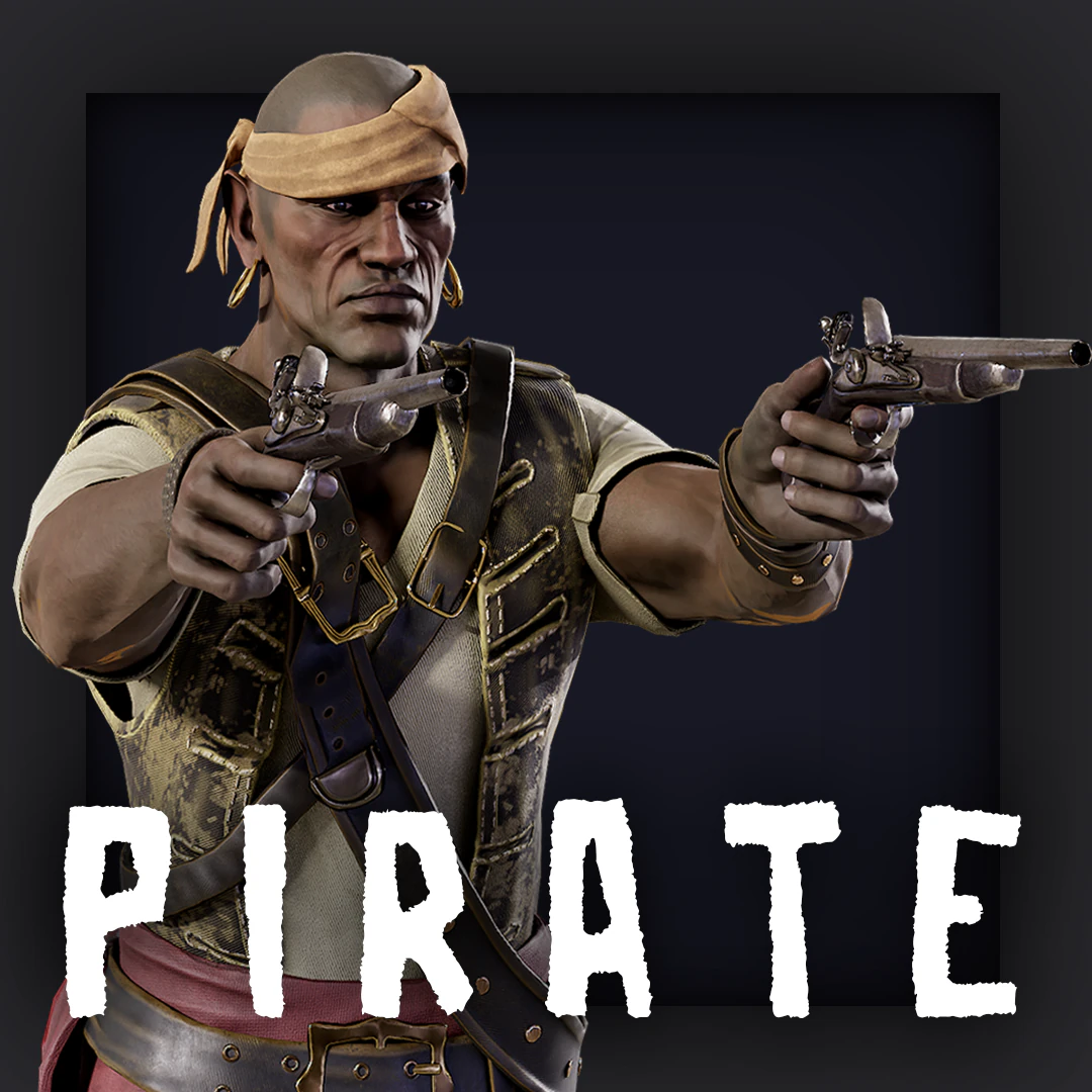 Pirate 6 3D Model .c4d .max .obj .3ds .fbx .stl .blend 