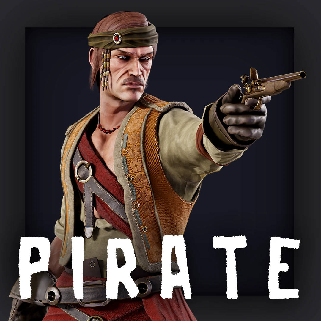 Pirate 7 3D Model .c4d .max .obj .3ds .fbx .stl .blend 