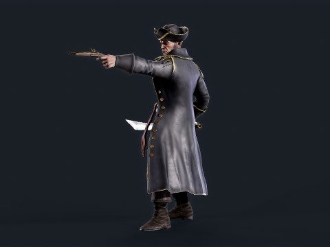 Pirate Captain Model 3D