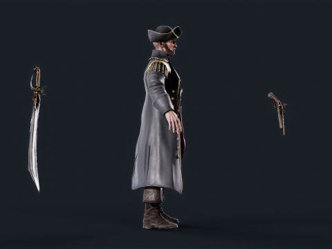 Pirate Captain Model 3D