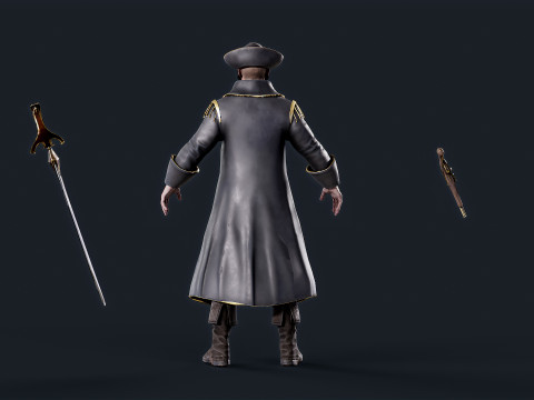 Pirate Captain Model 3D