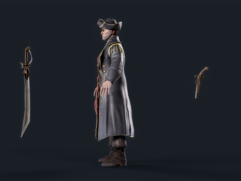 Pirate Captain Model 3D