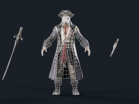 Pirate Captain Model 3D