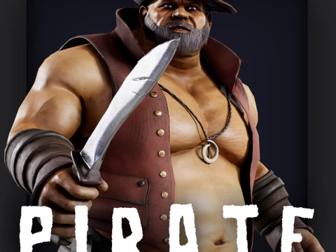 Pirate chef 3D Model