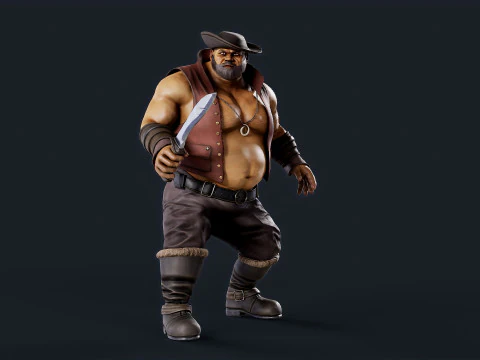 Pirate chef 3D Model