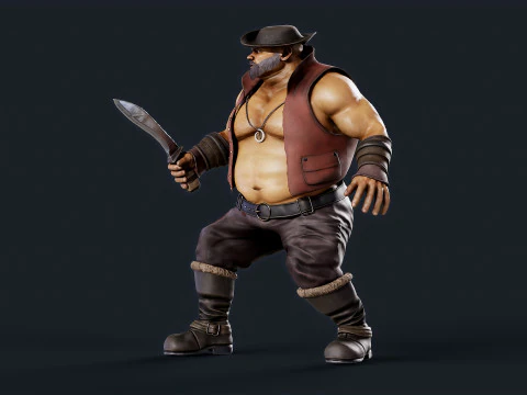 Pirate chef 3D Model