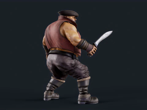 Pirate chef 3D Model