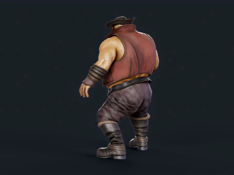 Pirate chef 3D Model