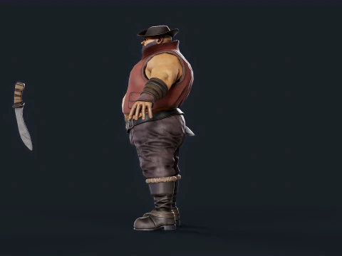 Pirate chef 3D Model