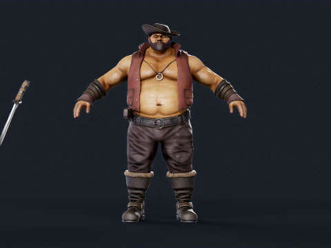 Pirate chef 3D Model