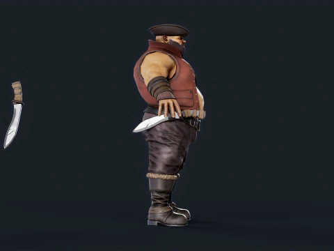 Pirate chef 3D Model