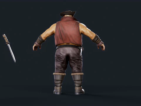 Pirate chef 3D Model