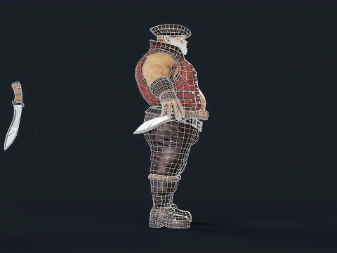 Pirate chef 3D Model