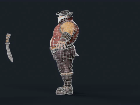 Pirate chef 3D Model