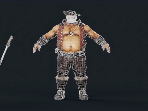 Pirate chef 3D Model