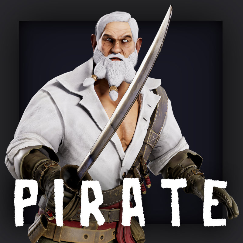 Pirate Giant 3D 모델 .c4d .max .obj .3ds .fbx .stl .blend 
