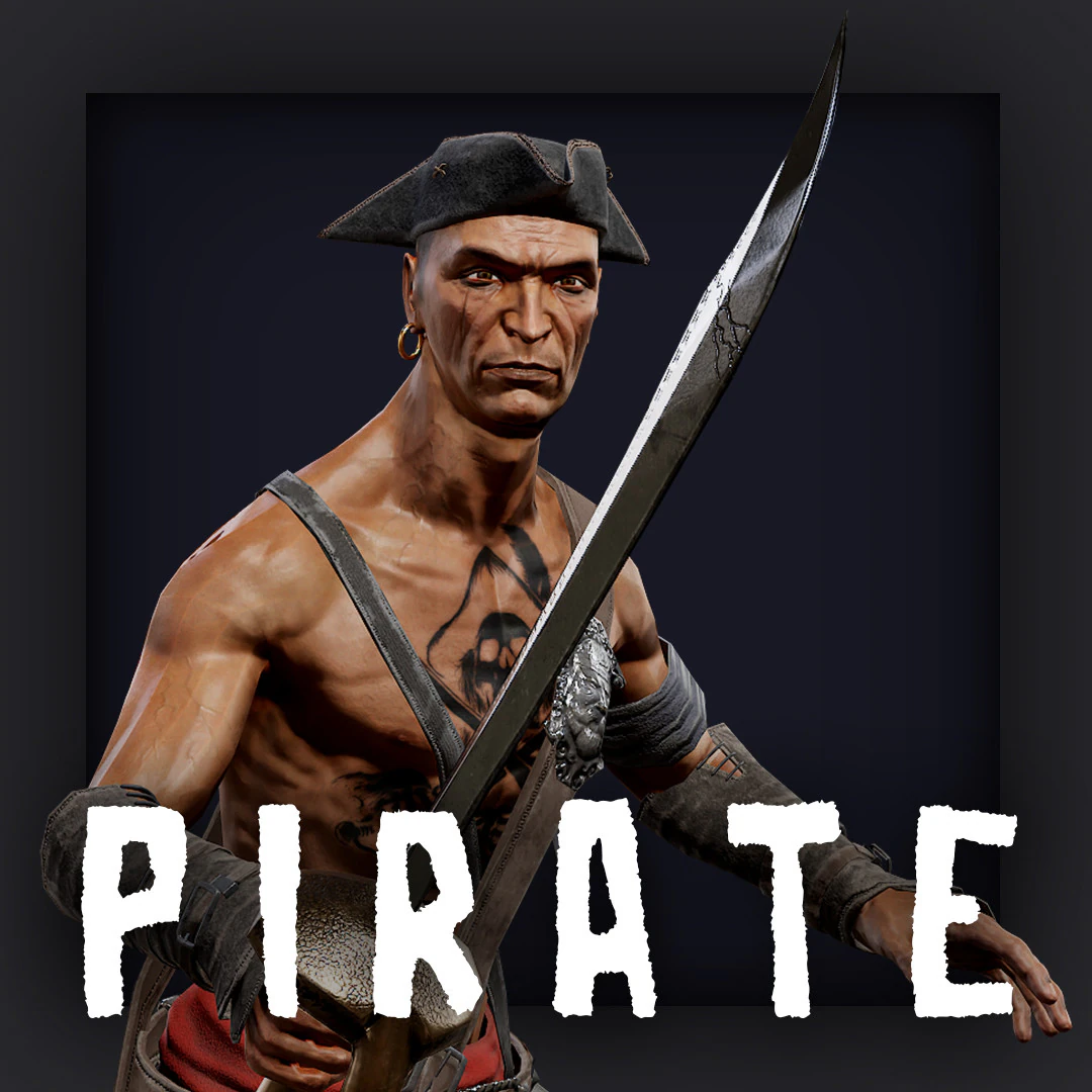 Pirate R 1 3D Model .c4d .max .obj .3ds .fbx .stl .blend 