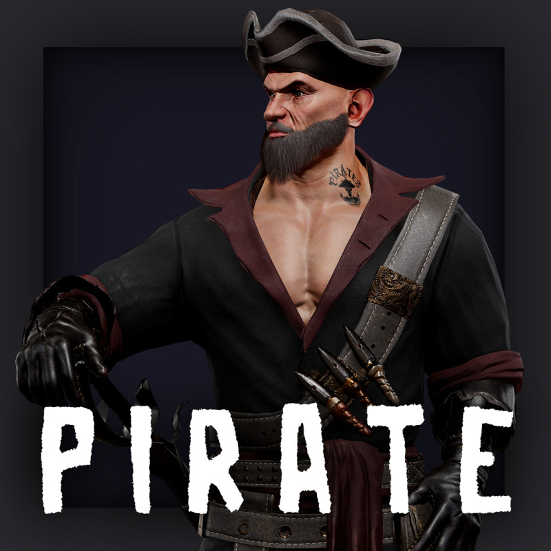 PIRATE R 5 3D Model .c4d .max .obj .3ds .fbx .stl .blend 