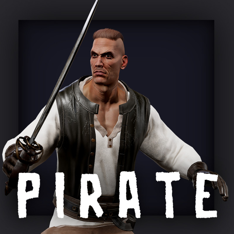 PIRATE R6 Model 3D .c4d .max .obj .3ds .fbx .stl .blend 