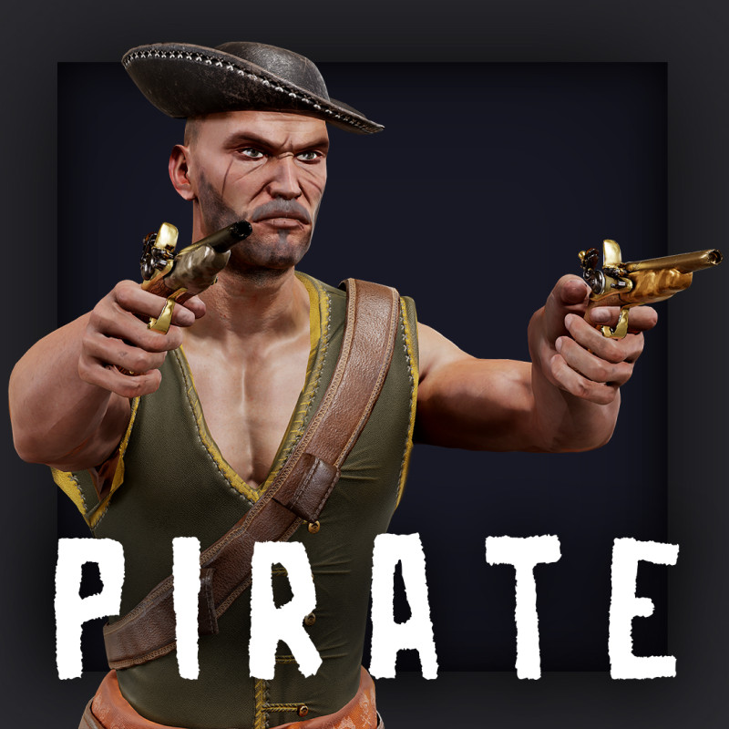 PIRATE 11R 3D Модель .c4d .max .obj .3ds .fbx .stl .blend 