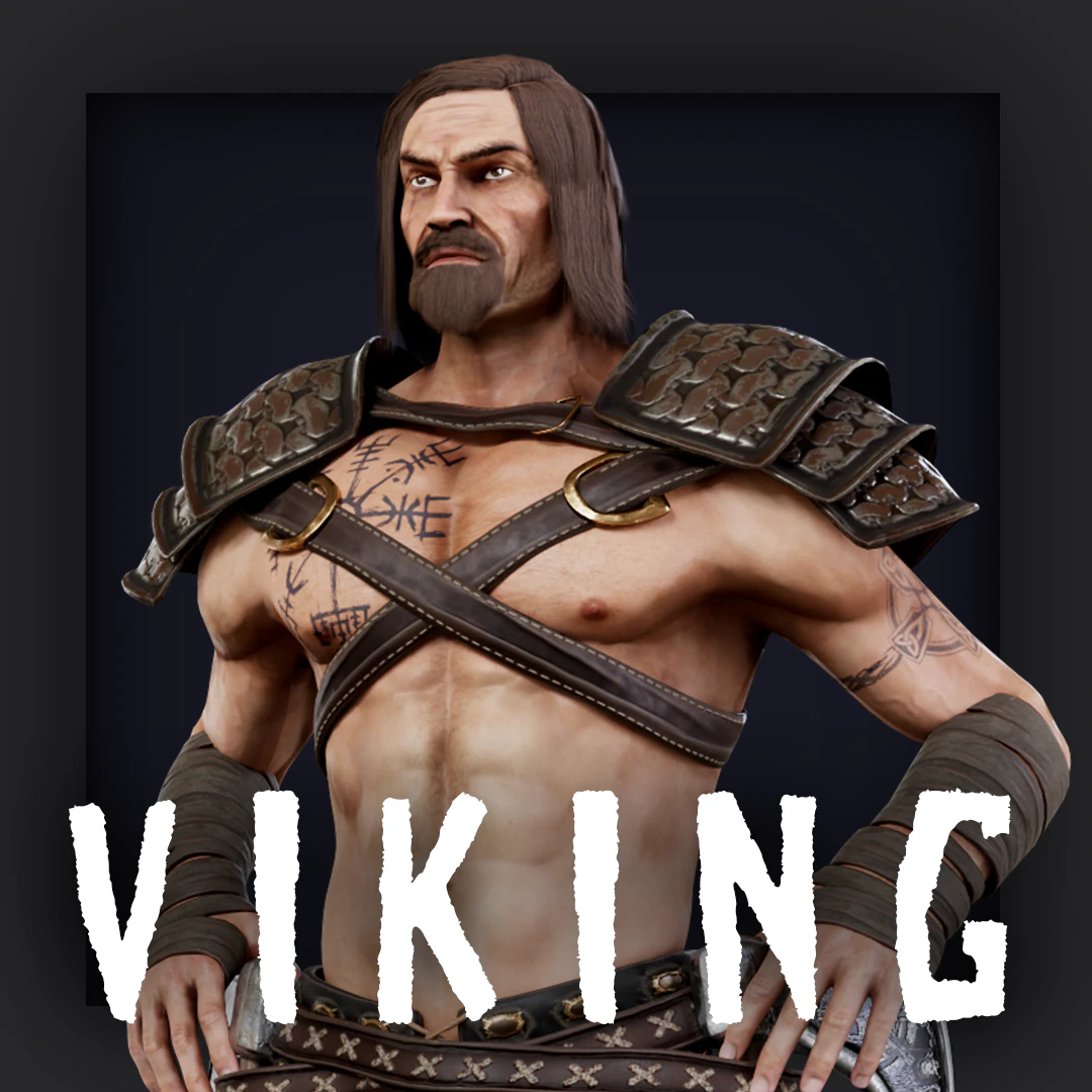 Viking 1 Berserker 3D Model .c4d .max .obj .3ds .fbx .stl .blend 