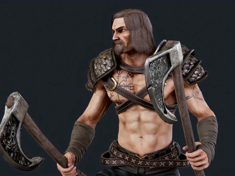 Viking 1 Berserker 3D Model
