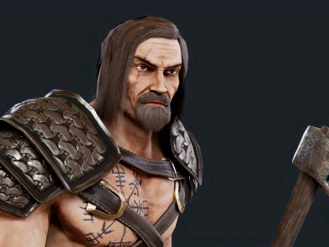 Viking 1 Berserker 3D Model