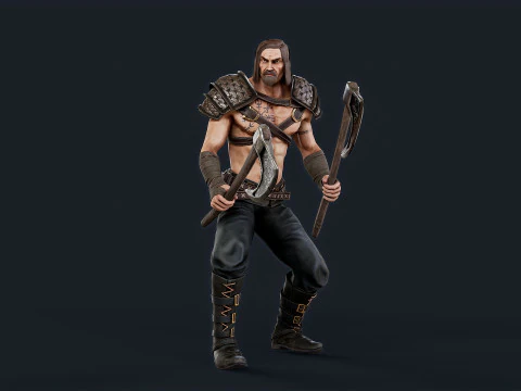Viking 1 Berserker 3D Model