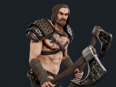 Viking 1 Berserker 3D Model