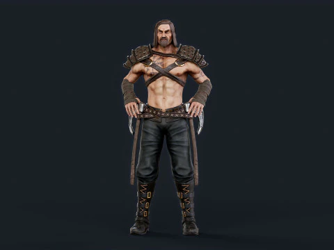 Viking 1 Berserker 3D Model