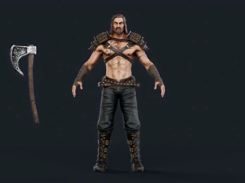 Viking 1 Berserker 3D Model