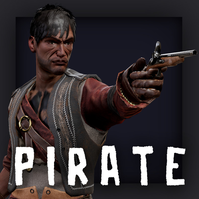 PIRATE 8 3D 模型 .c4d .max .obj .3ds .fbx .stl .blend 