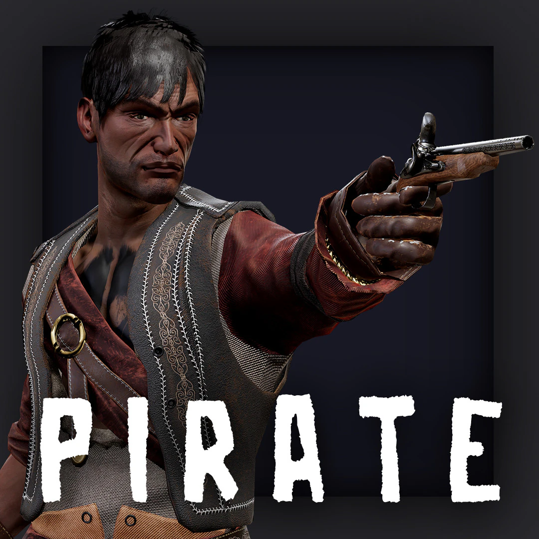 PIRATE 8 3D Model .c4d .max .obj .3ds .fbx .stl .blend