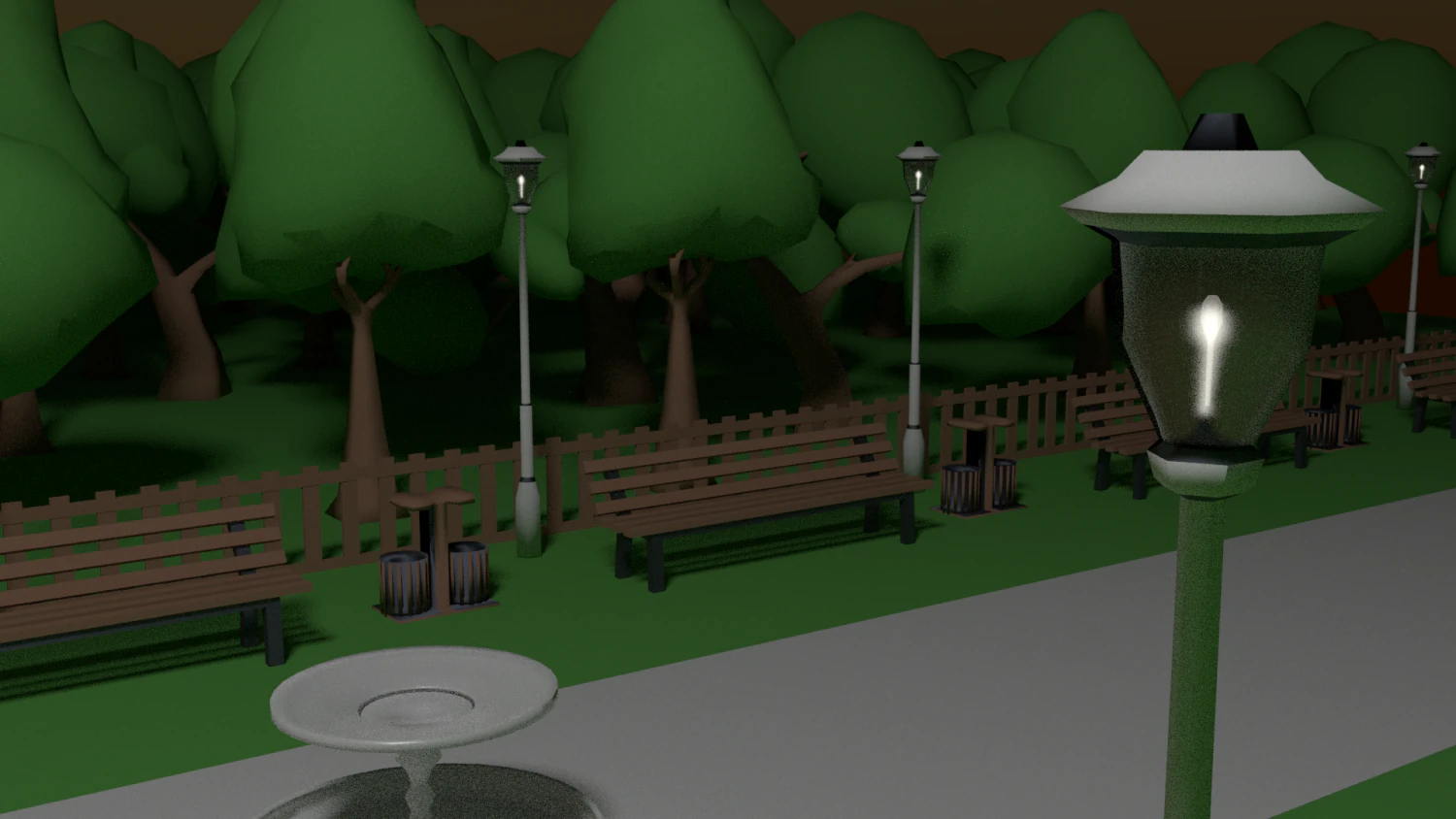 park - collection 3D Model .c4d .max .obj .3ds .fbx .stl .blend 