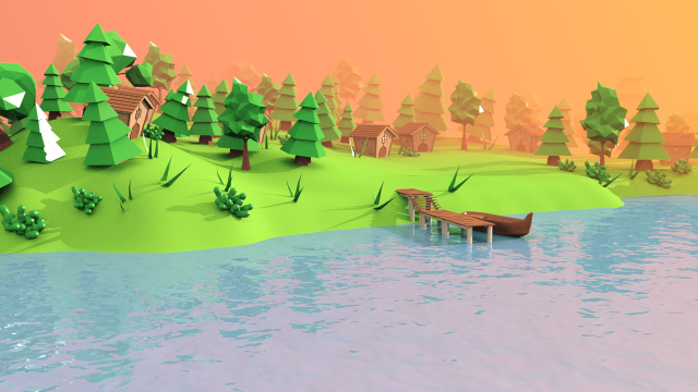 village Modello 3D .c4d .max .obj .3ds .fbx .stl .blend 