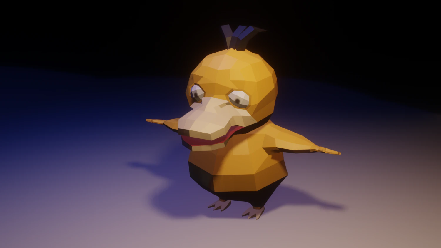 PSYDUCK 3D Model .c4d .max .obj .3ds .fbx .stl .blend 