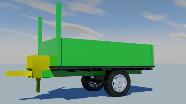 trailergreen Model 3D .c4d .max .obj .3ds .fbx .stl .blend 