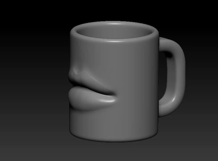 mug lips 3D Print Model .c4d .max .obj .3ds .fbx .stl .blend 
