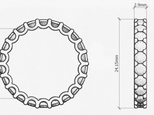 wedding ring 3d print model Model Cetak 3D